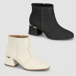 Bota Feminina Modare Ultra Conforto Salto Bloco Tachas Original