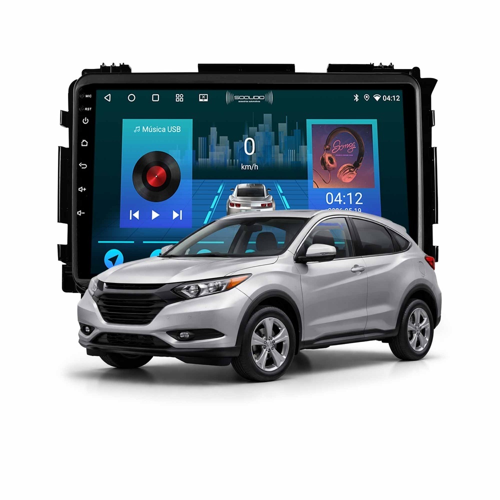 Multimídia HR-V 2015 A 2021 2+64gb 9 Polegadas Android Sem Fio