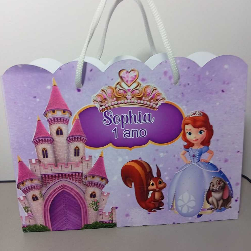 Sacolinha Personalizadas Princesa Sofia | Lembrancinhas | Aniversário Infantil