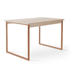 Mesa Jantar Cozinha Manu Estilo Industrial 110x70 CM Tampo 100% MDF 15mm Estrutura Aço Pintado Sala Jantar - AV