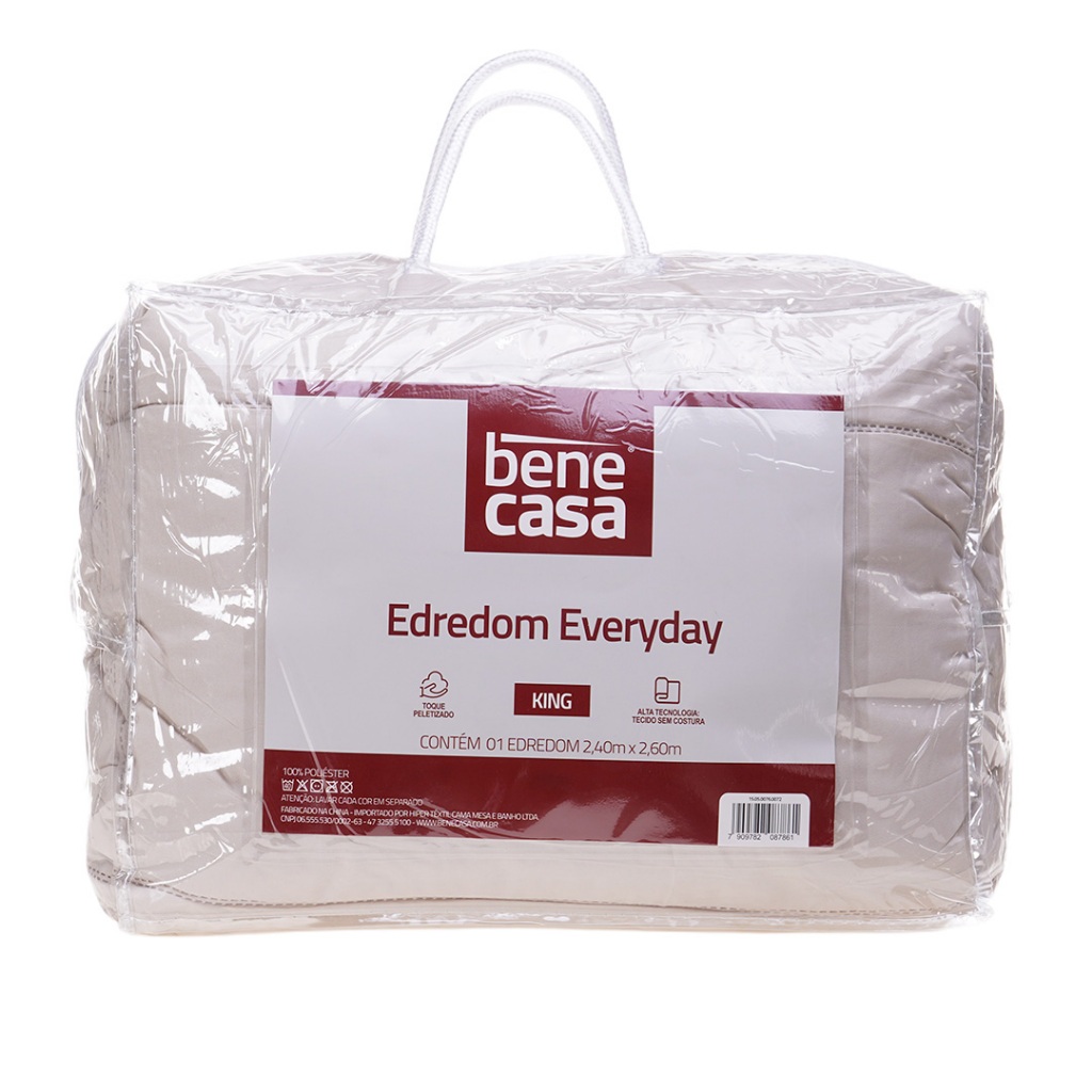 Edredom Everyday Bene Casa 100% Poliéster Sem Costura com Corte a Laser Casal, Queen e King