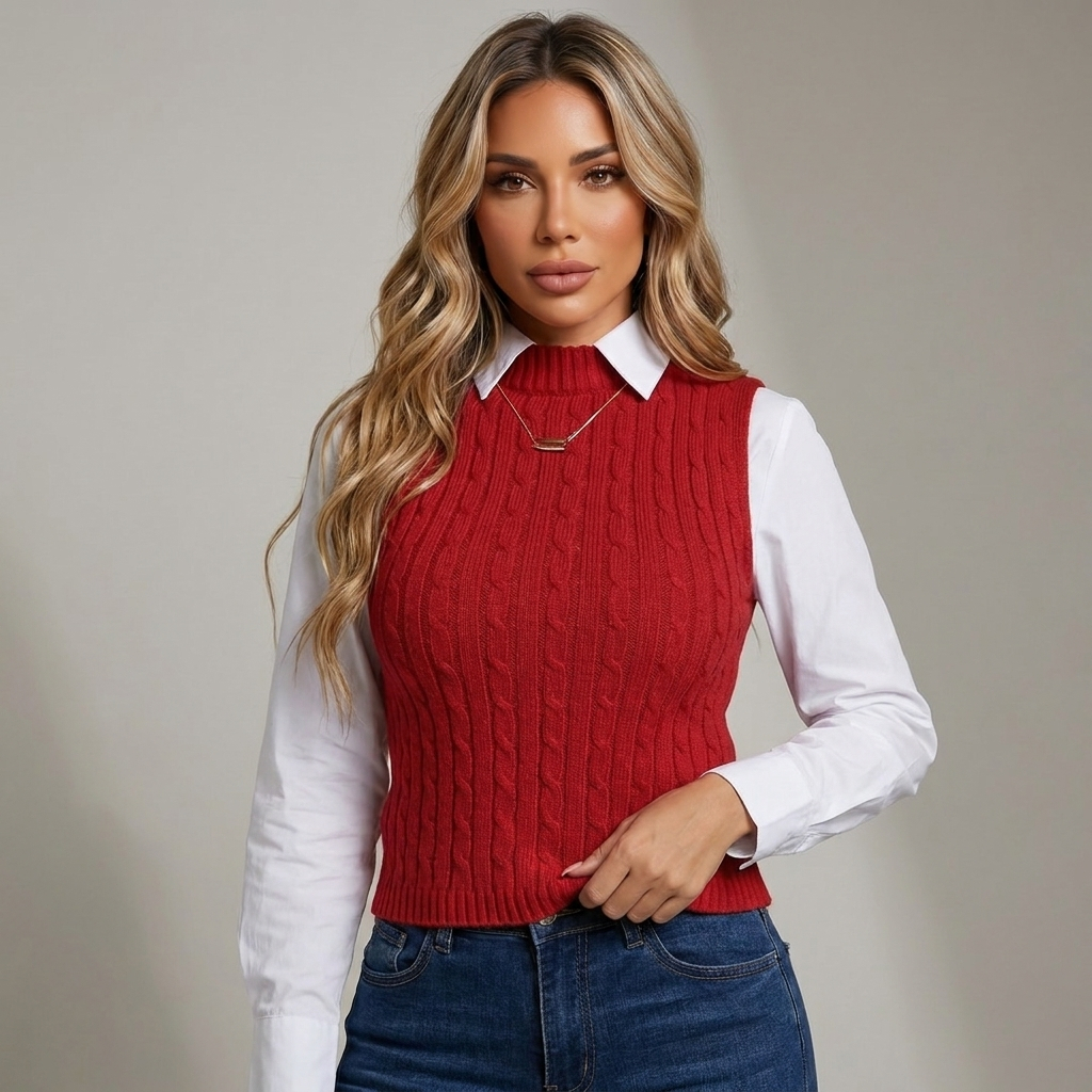 Blusa Feminina Tricot Canelado Sem Mangas Relevo Confortável Estilosa Charmosa