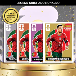 Figurinhas Legends TODAS a Escolher Cristiano Ronaldo Messi Haaland Mbappé Vini Jr Legend Bordô Prata Bronze Dourada