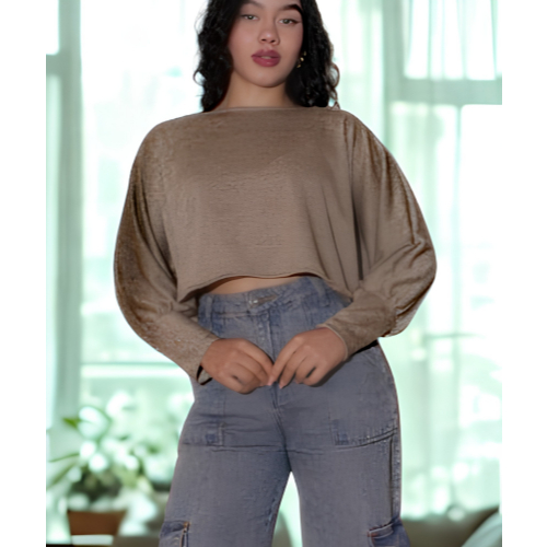 blusa feminina, manga longa, blusa básica, moda feminina, blusa confortável, blusa casual