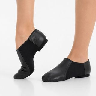 Botinha Jazz  Em Couro e Neoprene, Solado Dividido Feminino Pas Classique
