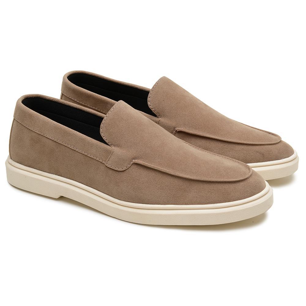 Sapato Loafer Mocassim Masculino Slip Camurça Casual Social