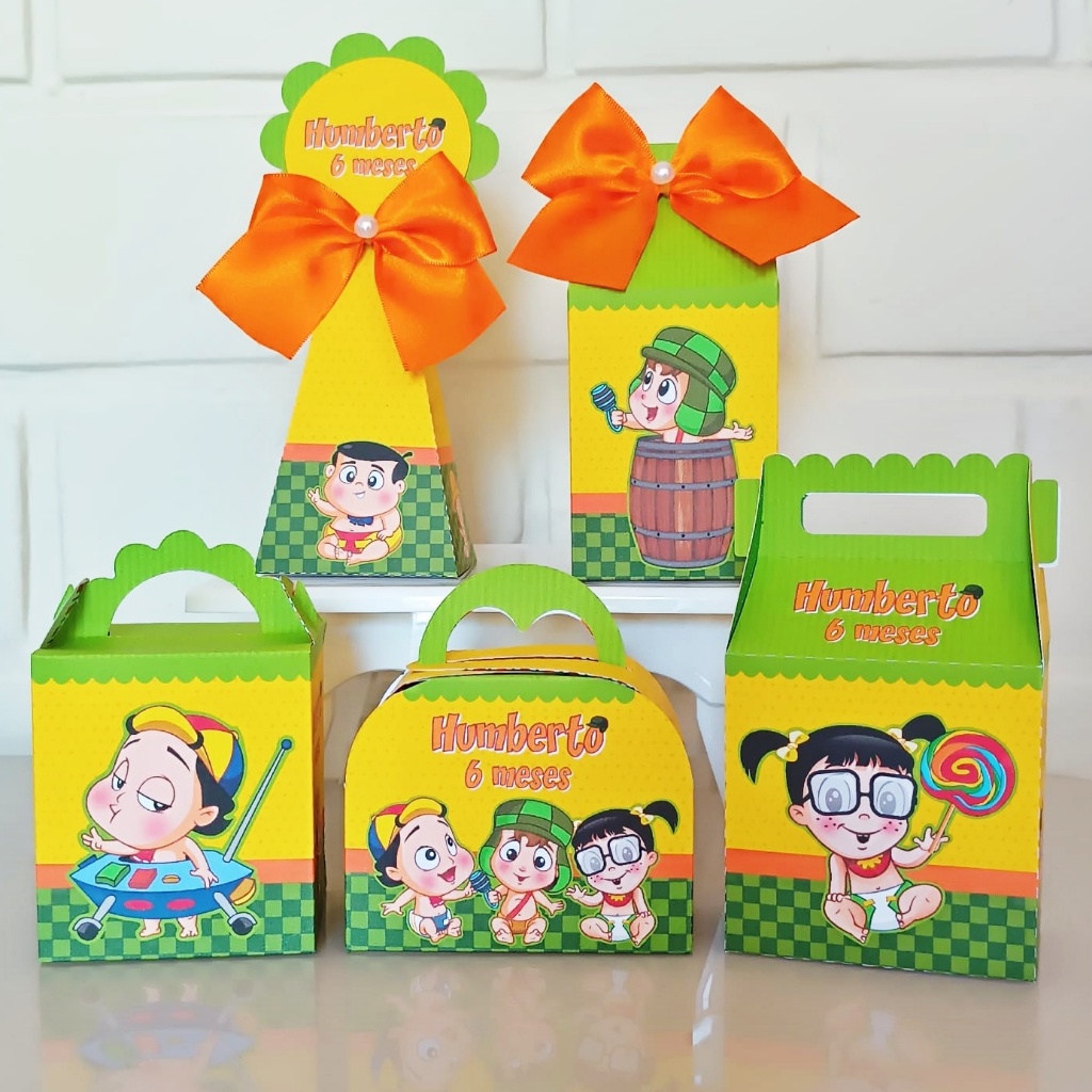 Kit Festa Arraial Festa Junina Turma do Chaves Baby | Caixinhas Personalizadas Aniversário Lembrancinhas Mimos