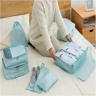Conjunto Organizador de Viagem 7 Peças Multiuso