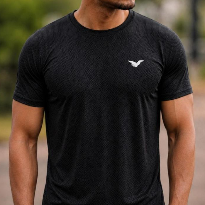Camiseta Dry Fit Avve Wear logo Masculina Academia Treino Crossfit Musculação Corrida Tecido Respirável Original Pássaro