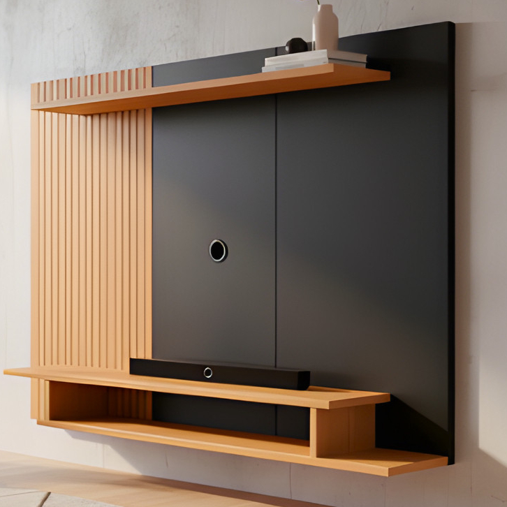 QUEIMA DE ESTOQUE! Painel Itália TVs de 43 Até 55 Polegadas Ripado 3D Moderno Rack Suspenso Sala Quarto Home Theater
