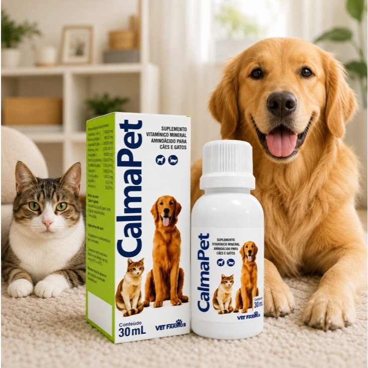 Calmapet Calmante Natural para Cães e Gatos Viagem 30ml