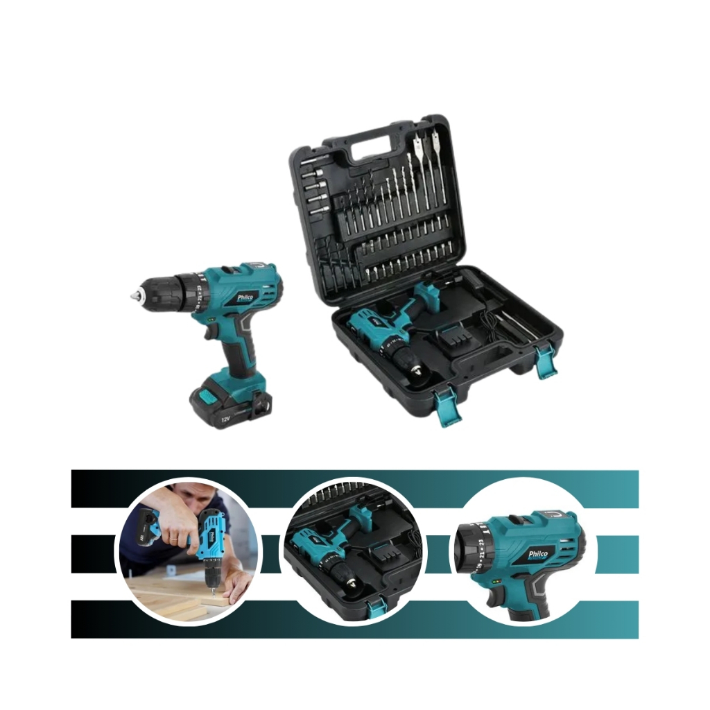 Parafusadeira 3 Em 1 Force Bivolt Ppf120mf Philco