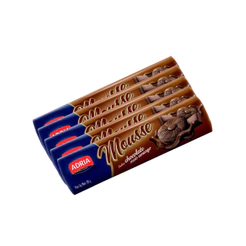 Kit 5un Biscoito Recheado Adria Mousse Chocolate Meio Amargo 130g