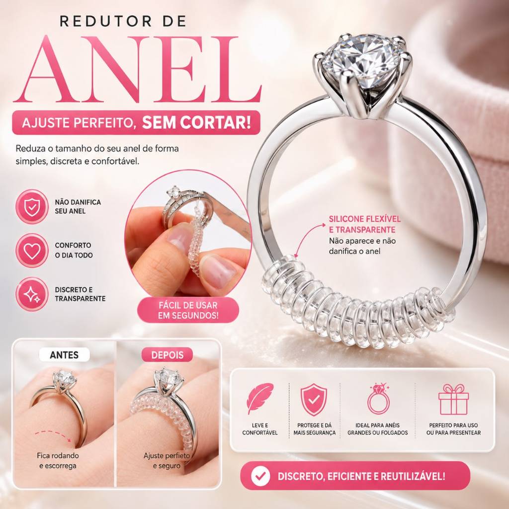 Ajustador e Redutor de Anel Invisível–Ajuste para Conforto e Segurança