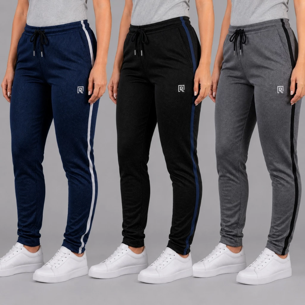 Kit 3 Calças Feminina Dry Fit Slim Academia Treino Corrida Fitness Esportiva Confortável Casual Dia a Dia Trabalho — imagem 1