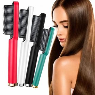 Escova Alisadora Chapinha Pente Multifuncional Potente Iônica Basiqe Sleek Gold Bivolt Cor Sortida