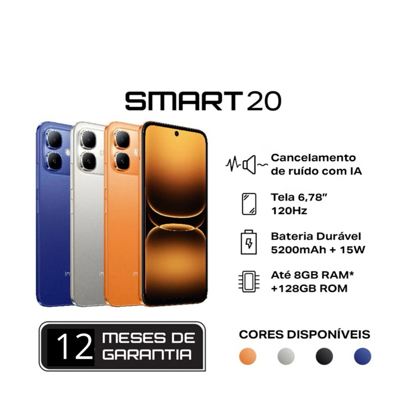 SMARTPHONE INFINIX SMART 20 COM GARANTIA ORIGINAL