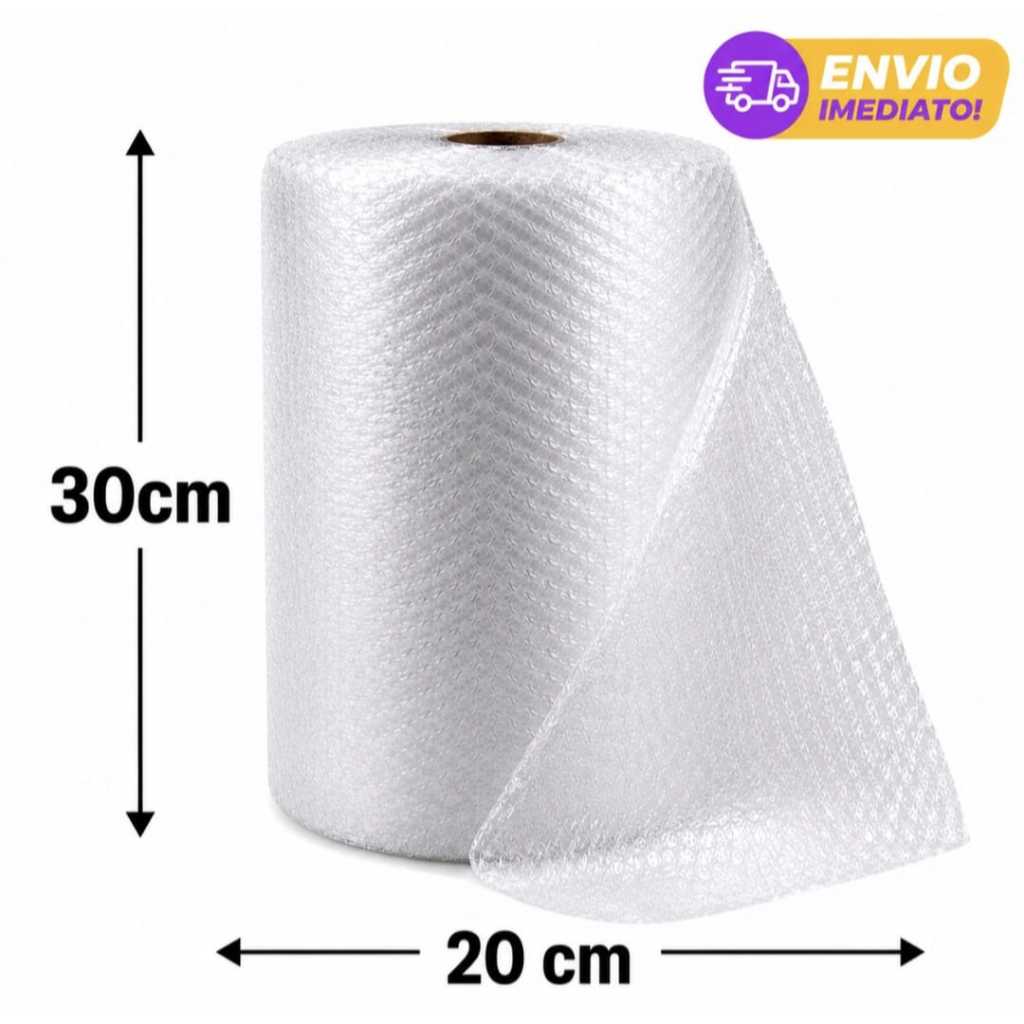 Plástico Bolha 30cm x 20m Resistente Para E-commerce Mudanças Envio Imediato