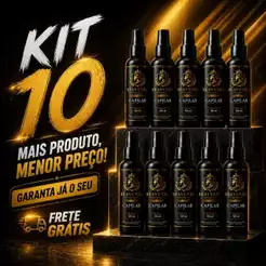 Kit 10x Tônico Capilar Sérum de Crescimento Antiqueda 120ml para Cabelo, Barba e Sobrancelhas | Envio Imediato