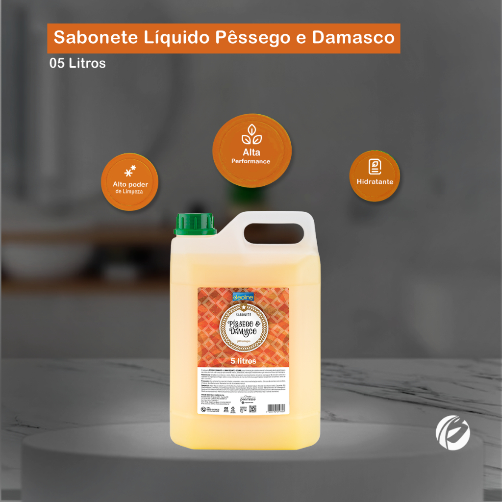 Sabonete Líquido Deoline Pêssego e Damasco 5L Premisse · foto 2