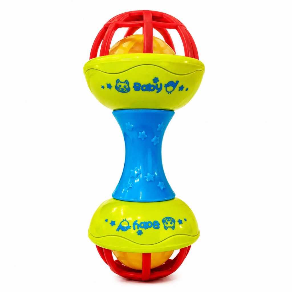 Chocalho Infantil para Bebê Sensorial com Bolinhas Coloridas – Brinquedo Educativo e Mordedor