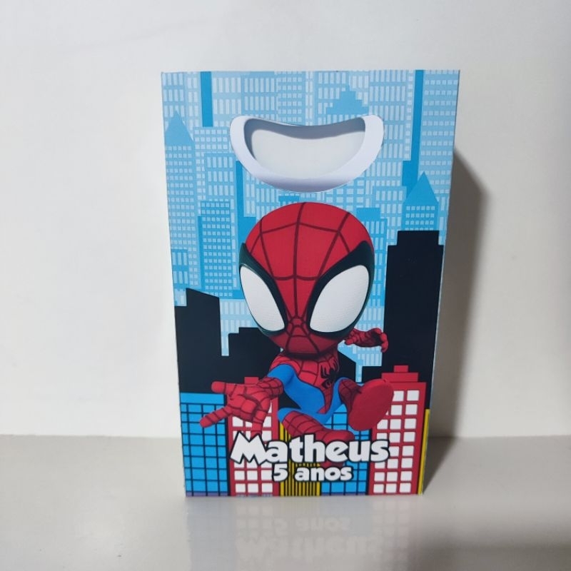 Sacolinha boca de palhaço personalizada homem aranha| lembrancinha personalizada para festa de aniversário infantil