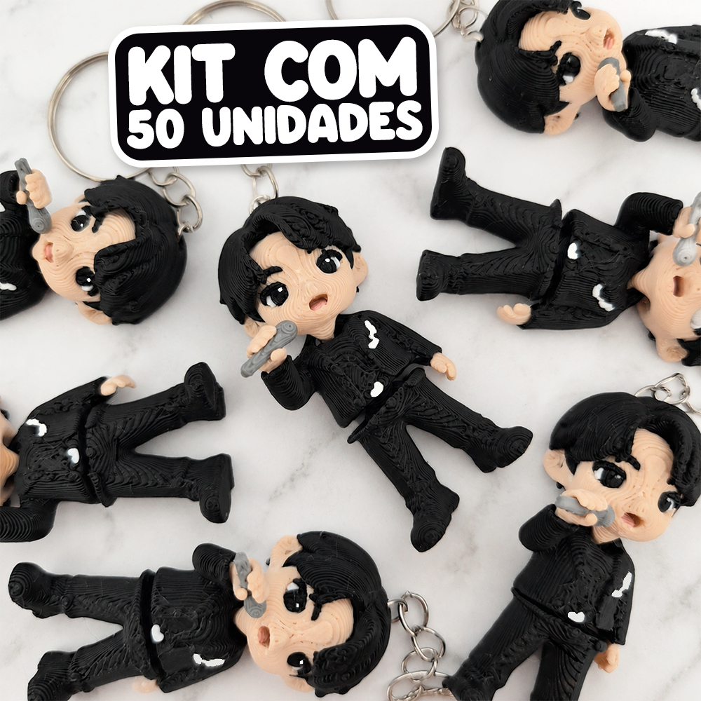 Chaveiro Kpop Kit 10/50 Jungkook Articulado BTS Lembrancinha Festas Temáticas
