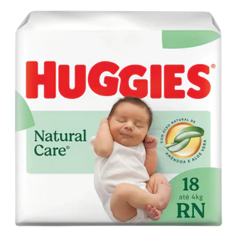 Huggies Fralda Descartável Premium Natural Care Rn 18 Unidades Recém-nascido (rn) Sem Gênero