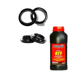 RETENTOR BENGALA + GUARDA PÓ + ÓLEO ATF BIZ110 18/24 BIZ125 18/24 FAN125 14/17
