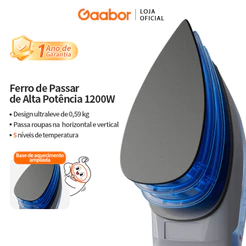 Gaabor Ferro Elétrico com Controle de Temperatura Preciso, Base Teflon e Calor Intenso que Mata Bactérias HM-M02A