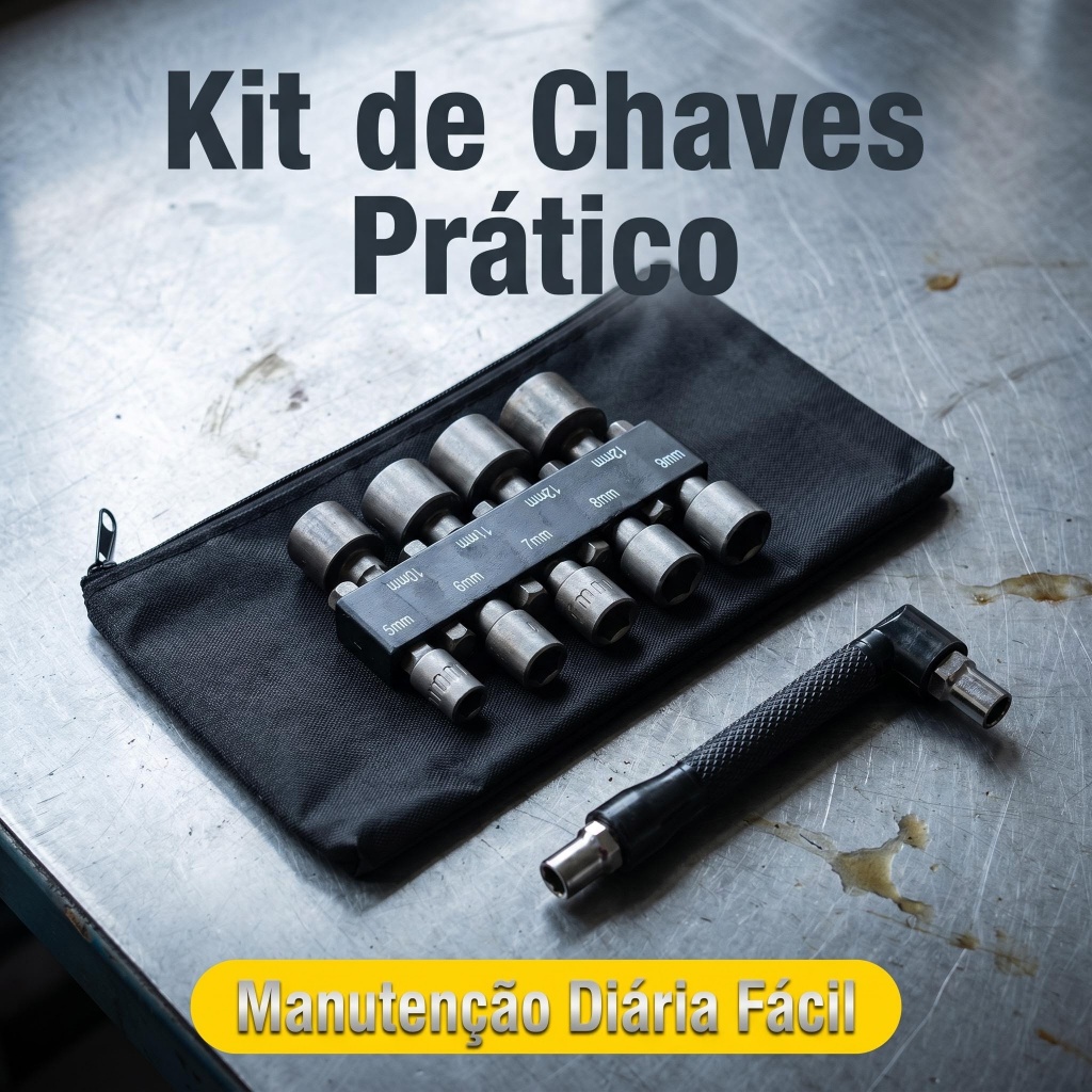 Kit Soquetes Parafusadeira 9 Unidades Uso Diário Prático