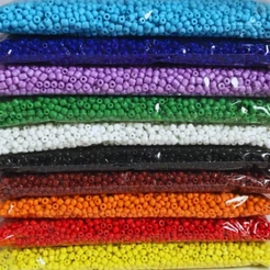 Miçangão / Miçangas de Vidro 6/0 (4mm) Pacotes com 200g ou 450g| Alta Qualidade para Artesanato | Guias Religiosas | DIY