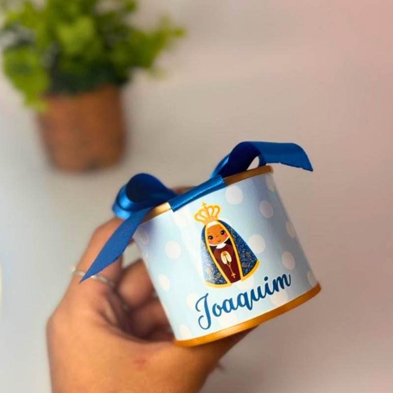 Tubolata Personalizada 5x6 Lembrancinha Maternidade Casamento Batizado Festa Infantil Nossa Senhora Aparecida
