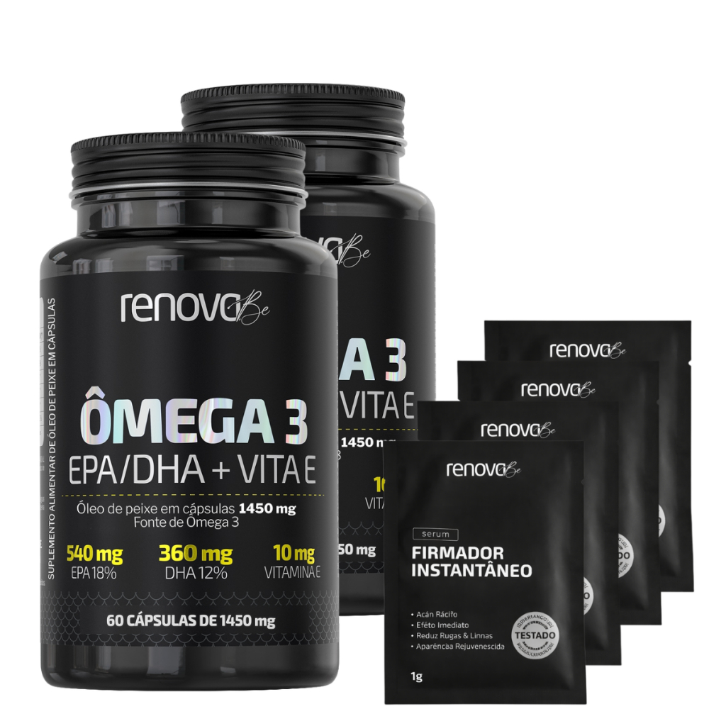 Kit 2 Ômega 3 Renova Be +  Sachês Sérum Firmador
