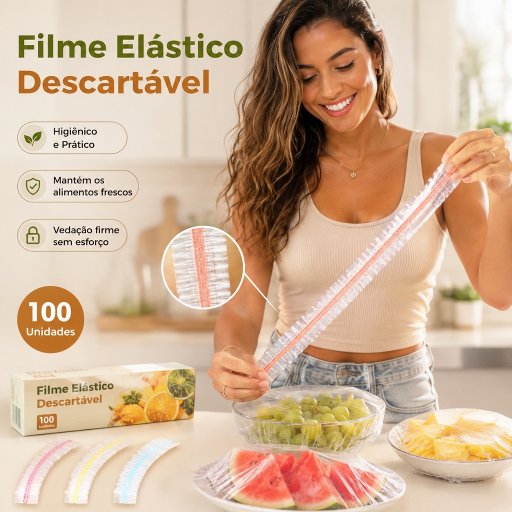 Touca Elástica Descartável para Alimentos Kit 100 200 300 Tampas para Potes e Pratos