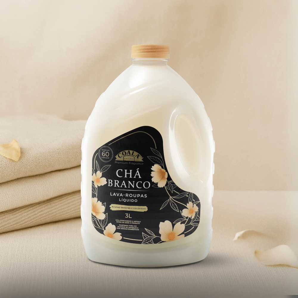 Kit Coala Laundry Chá Branco - 1 Lava Roupas 3L + 1 Amaciante Concentrado · foto 2