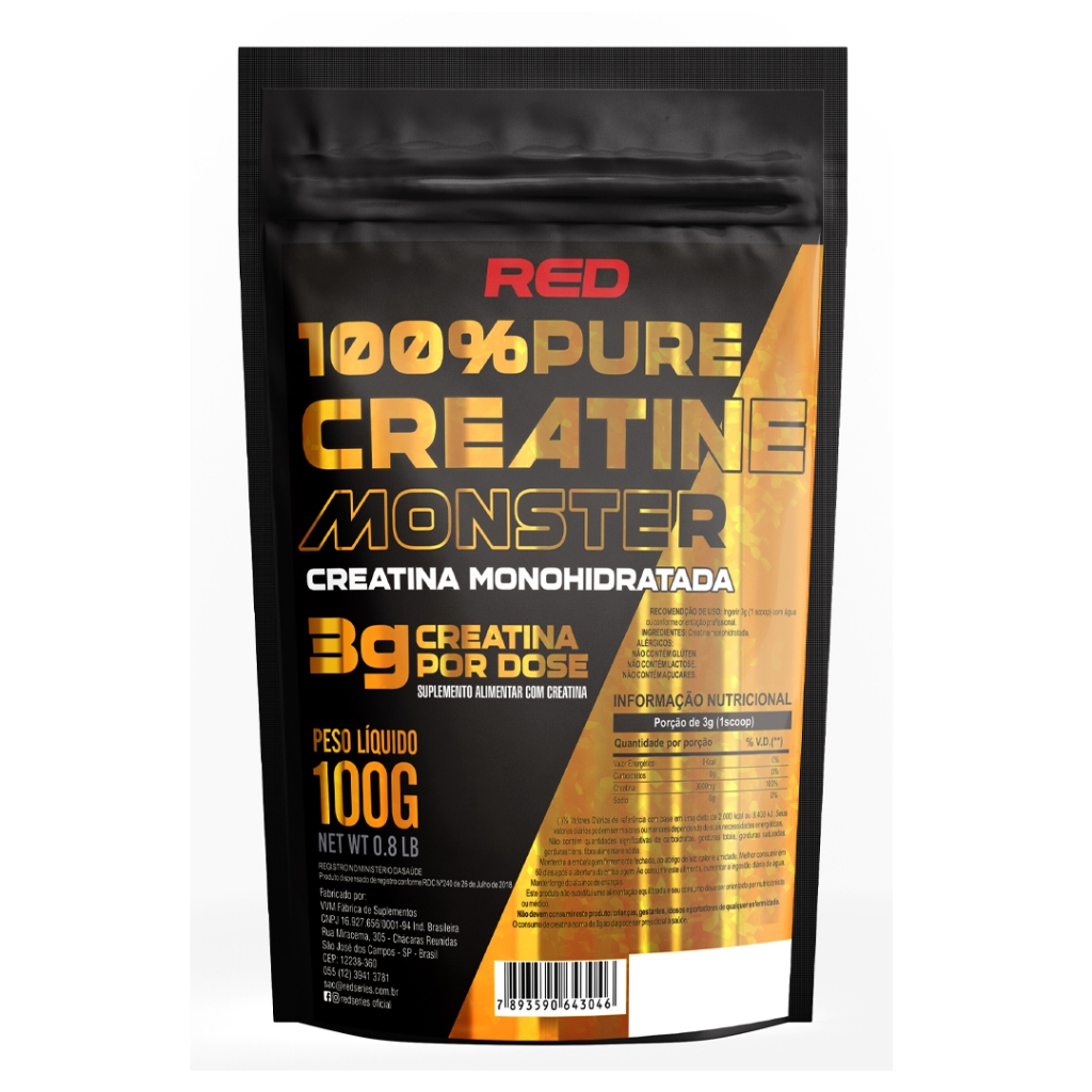 Kit Whey Iso Protein Gold 900g + Creatina Monohidratada Pura 100g RED SERIES | Proteína e Performance — imagem 2 de 2