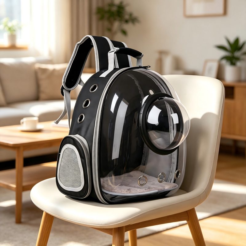 Mochila Transporte de Pet Visão Panorâmica Bolsa Espaçosa para Gato Cachorro Pequeno Viagem ao Ar Livre