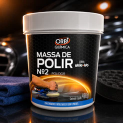 Massa De Polir Orbi Nº2 400g Remove Riscos Oxidação Brilho Carro Moto