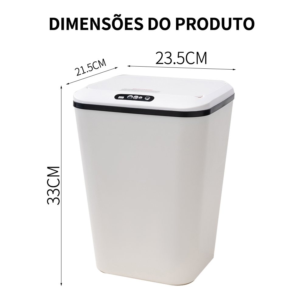 Lixeira Inteligente Automática 16L Recarregável USB — foto 9