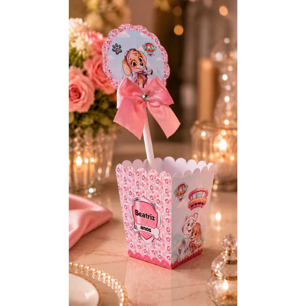 Centro de Mesa Personalizada - Cachepô - Semi-Montadas - Lembrancinha para Festas - Skay Everest
