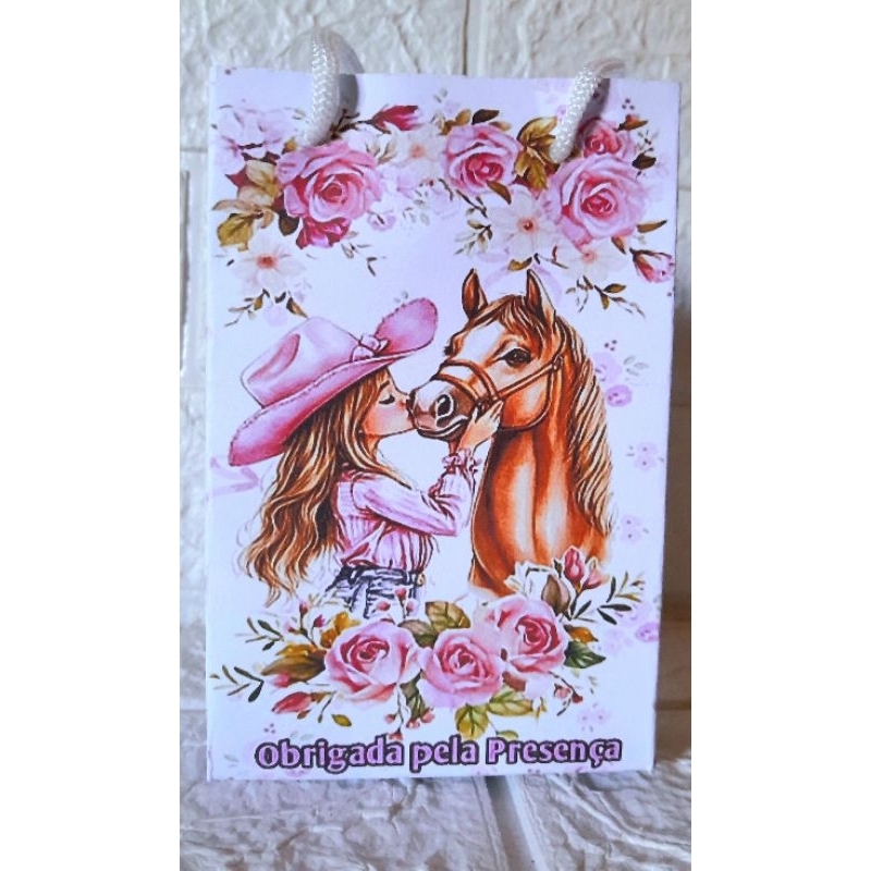 Sacolinha Surpresa Personalizada Lembrancinha Boiadeira PEGUE E MONTE