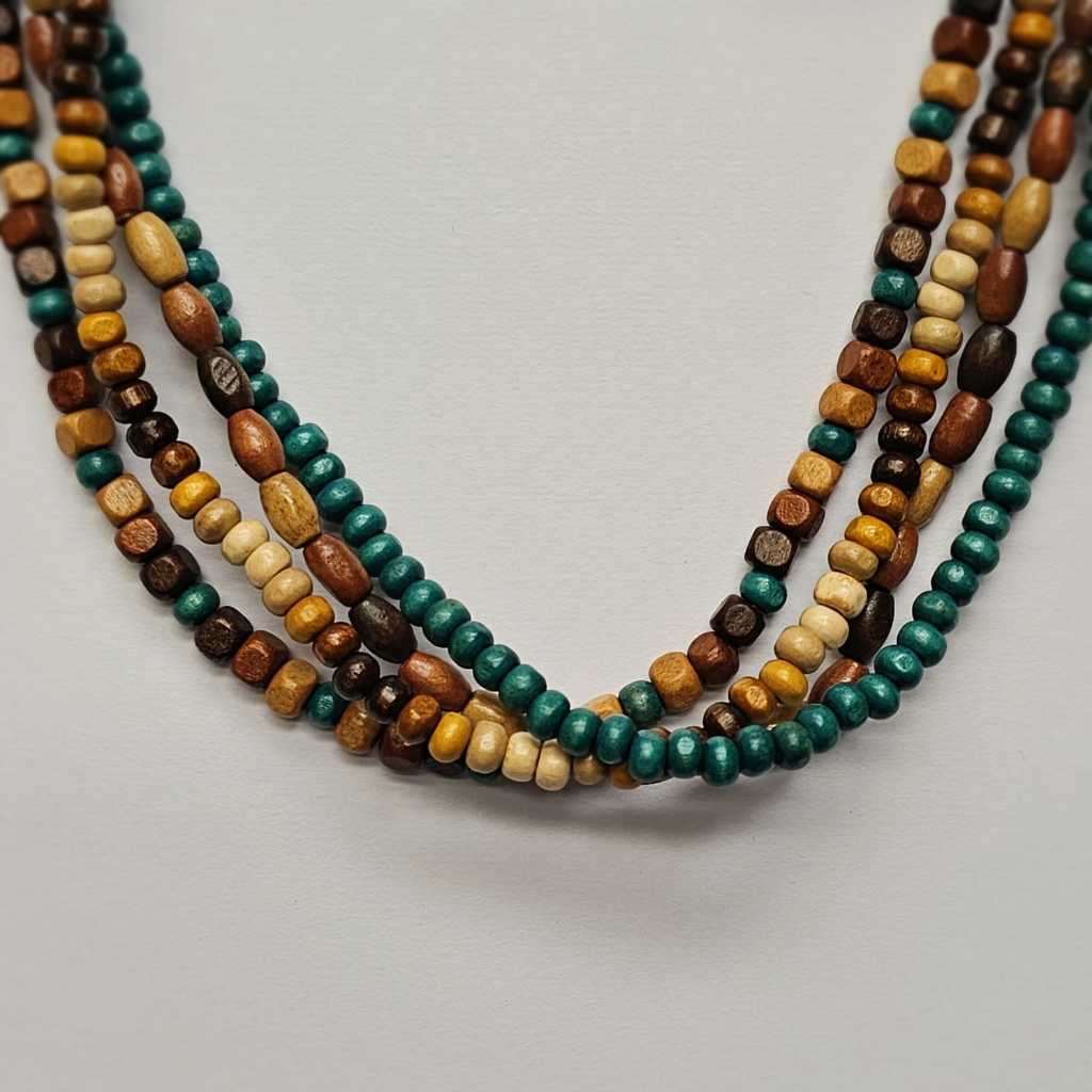 Maxi Colar de madeira natural / Colar 4 em 1 / Acessório artesanal