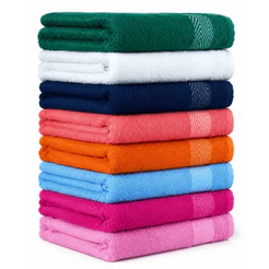 Kit 10 ou 05 Toalhas De Banho Popular 100% Algodão Alta Absorção Grandes Macias Dia a Dia