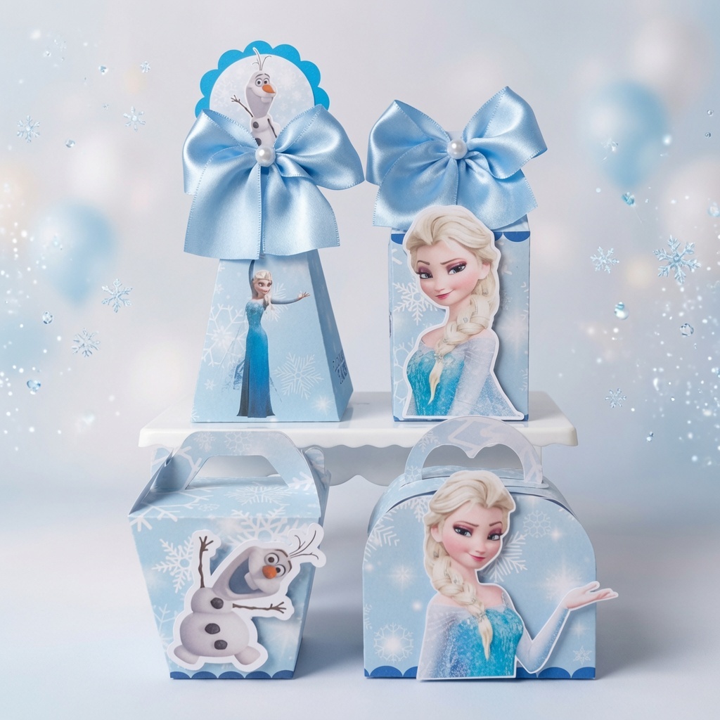KIT FESTA CAIXINHAS PERSONALIZADAS FROZEN LEMBRANCINHAS