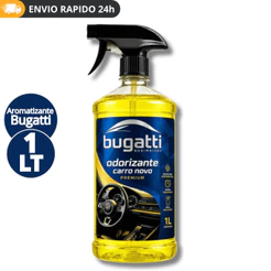 Odorizante Carro Novo Premium Bugatti 1L Aromatizante Automotivo Spray Longa Duração