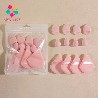 ANA1108 Conjunto12 peças Esponjas Multifuncionais para Maquiagem - Aplica Base Blush e Co…