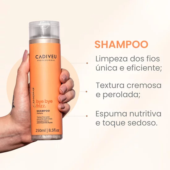 Cadiveu Essentials KIT Bye Bye Frizz Shampoo 250ml + Condicionador 250ml · foto 2