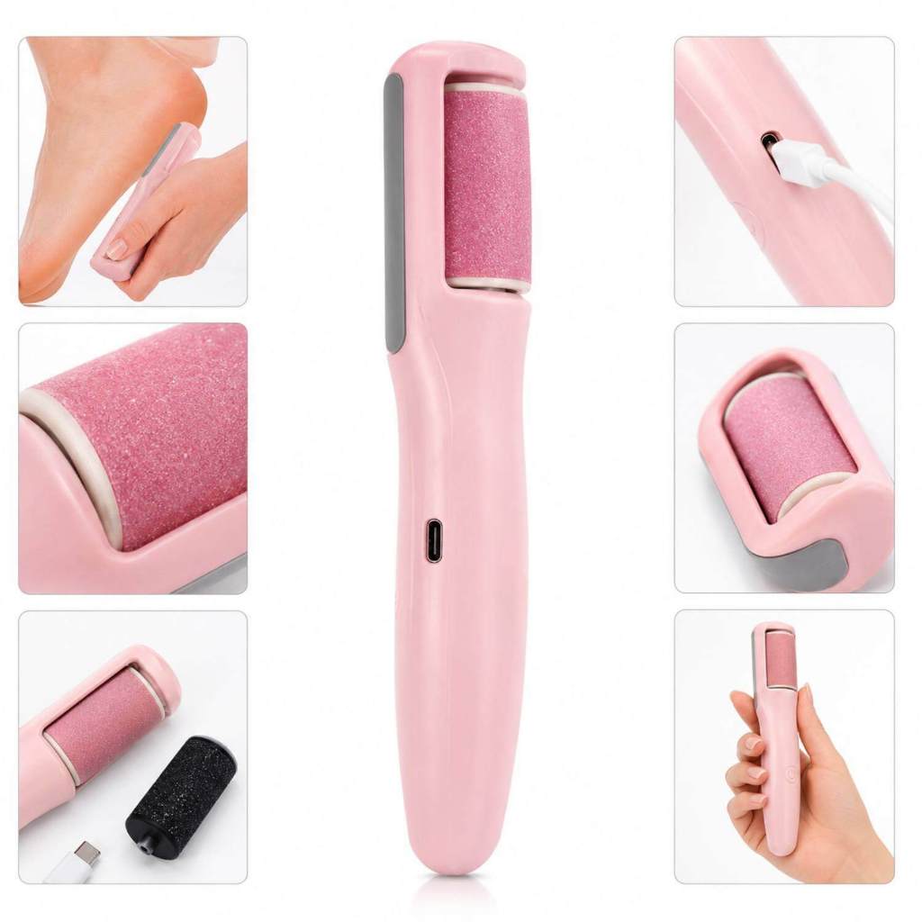 LIXA ELÉTRICA PARA PÉS ESFOLIADORA REMOVEDOR DE CALOS RECARREGÁVEL CUIDADO PROFISSIONAL PARA PÉS MACIOS E LISOS