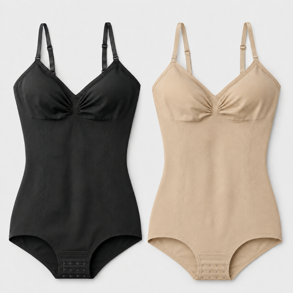 Kit 2 Body Cintas Modeladoras Alta Compressão Abdominais Feminina Com Alça Regulável Sem Bojo